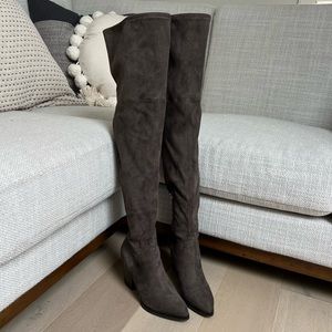 Marc Fisher Over the Knee Pointed Toe Suede Boots